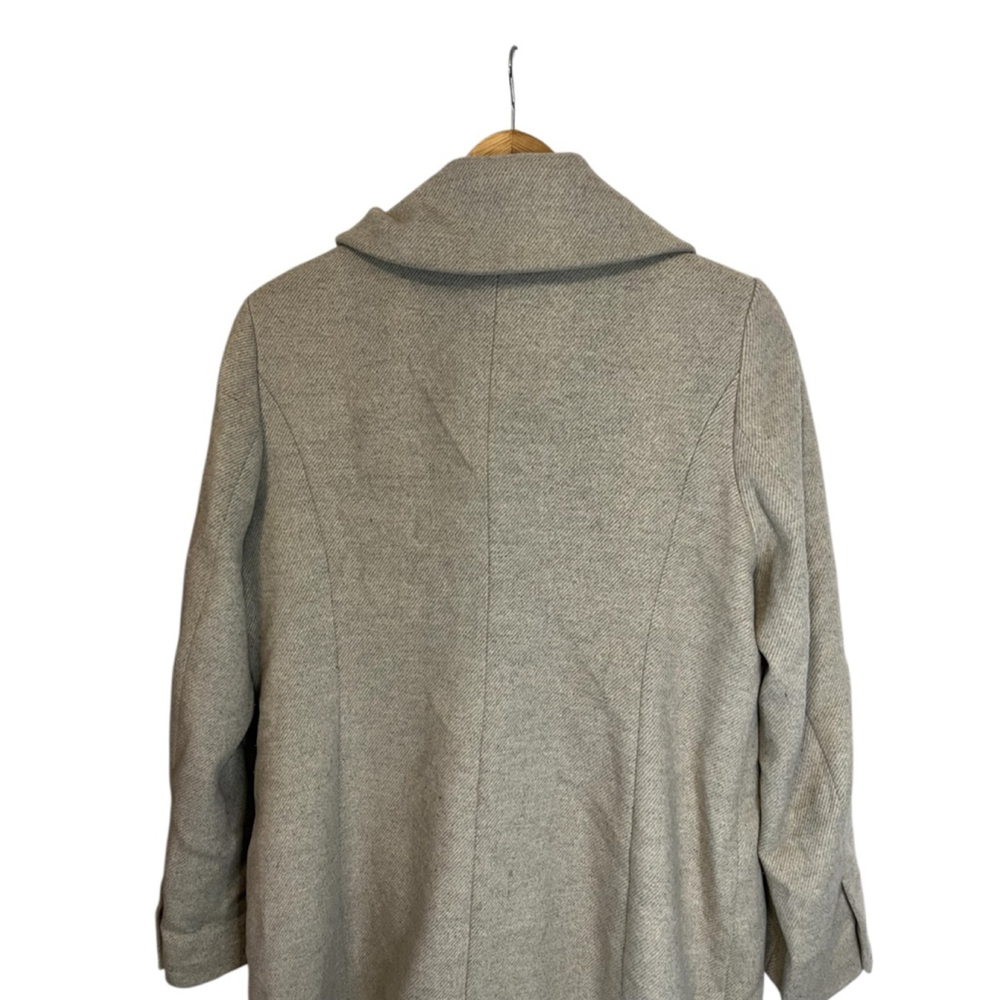 Women's T Tahari Gray Wool Blend Pea Coat M - Picture 6 of 12
